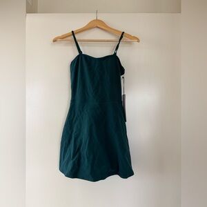 ALO Yoga Teal Green Spaghetti Strap Mini Dress